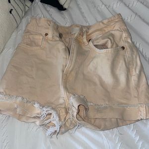 H&M peach denim shorts